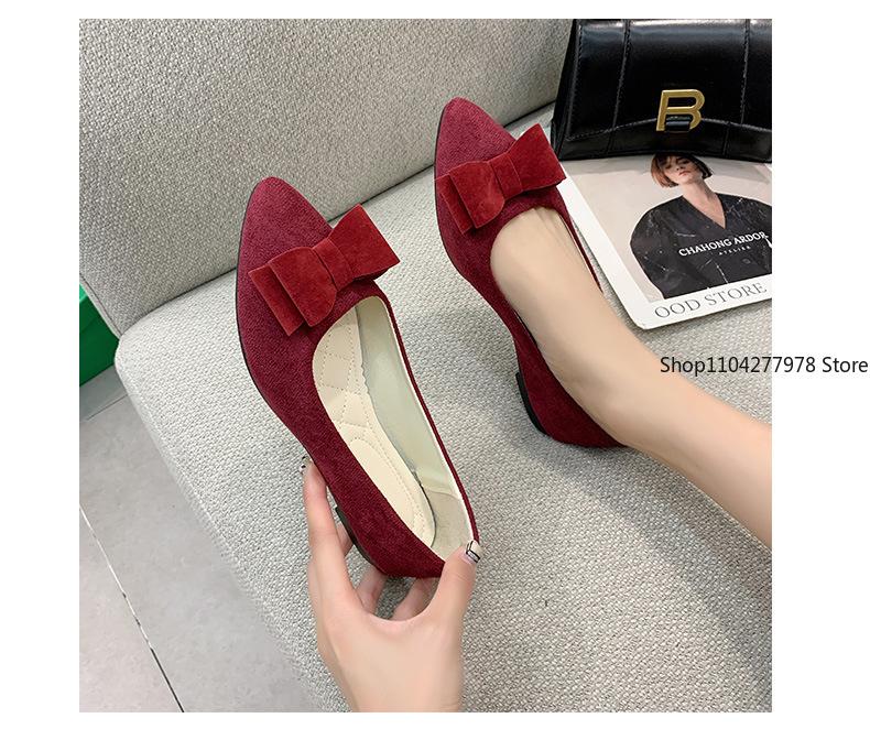 Fashion Summer Fashionable Comfortable Versatile Women's Shoes Flats Casual Simple Wear-resistant Flat Bottom Bow Shoes Large Size 43