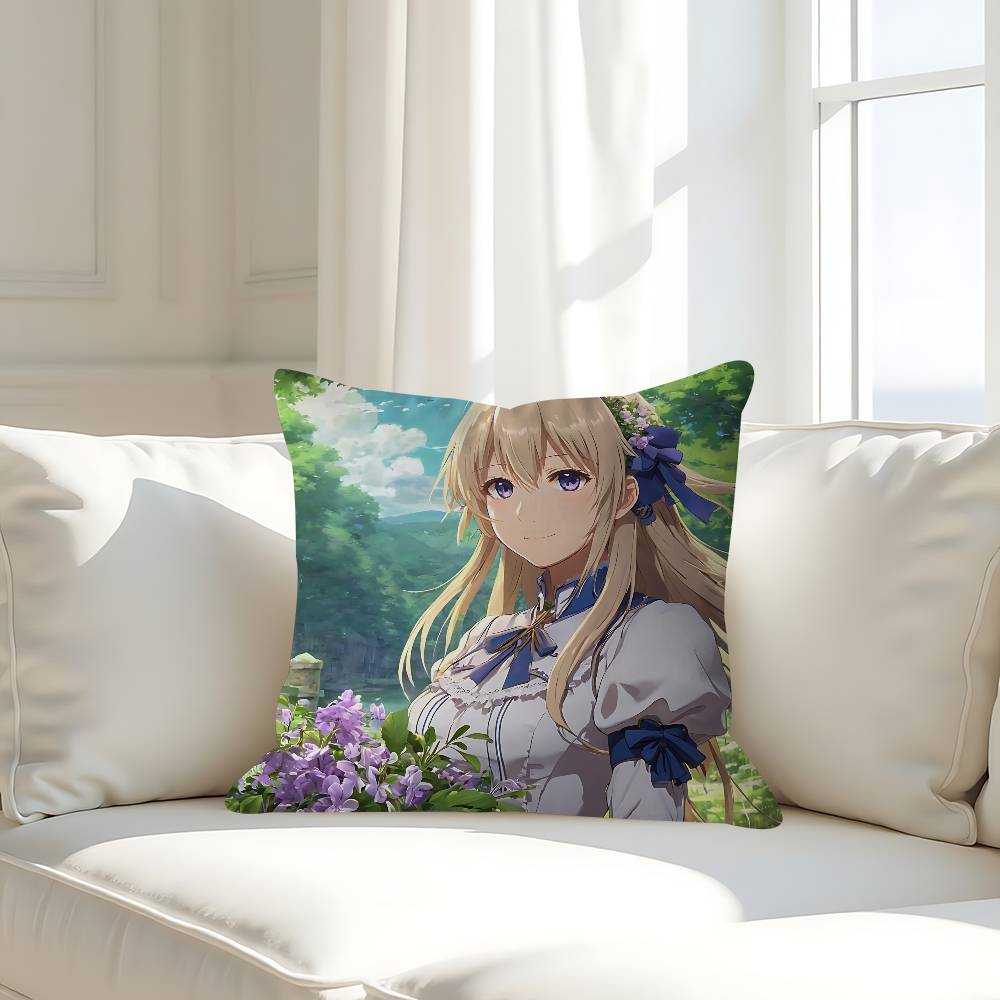 Novel V-Violet E-Evergardens Kissenbezug Abnehmbar Waschbar Kissenbezug – Ganzjährig Weiches Leinen