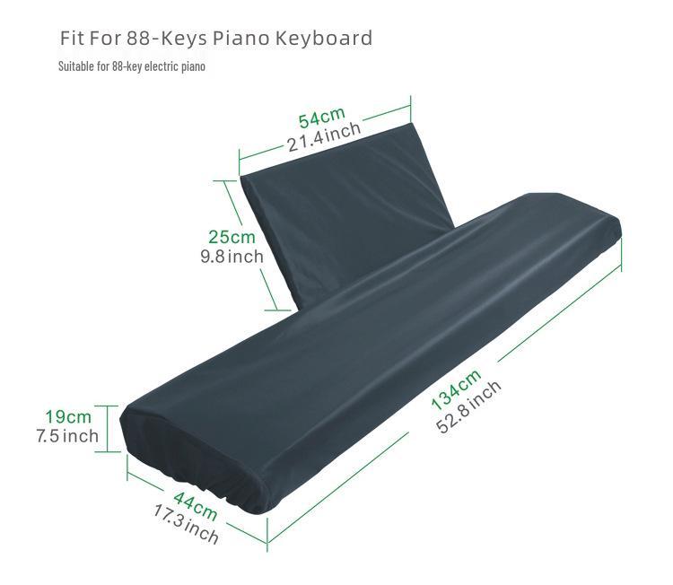 Black Dust Cover for 88-Key Electric Piano, 61-Key Electronic Keyboard, and Children's Keyboard