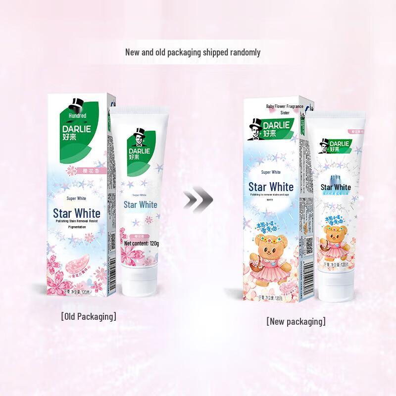 Darlie Starry White Cherry Blossom Whitening Toothpaste (2x120g)