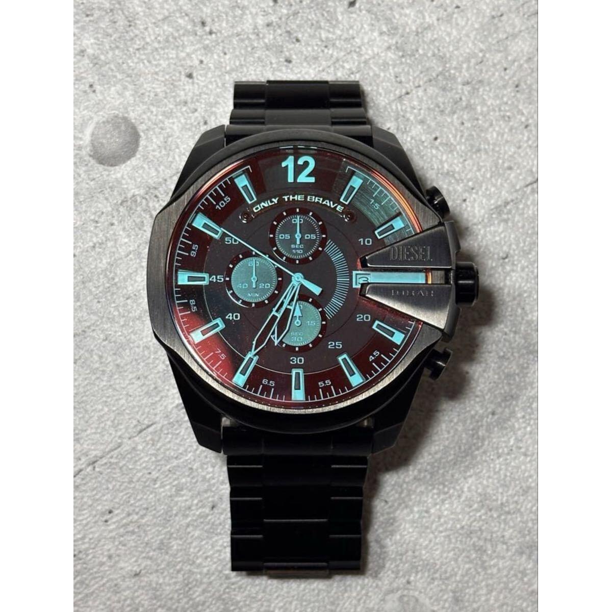 Used DIESEL Mega Chief Chronograph Polarized Glass Men s Watch [4]