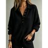 Women S Long Sleeve Polo Collar Solid Knit Sweater For Autumn Winter