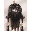 Wooden Wall Decor Wall Hanging Hamsa Hand Evil Eye Home Decor Macrame Hanging Decor Boho Home Decoration Macrame Room Ornament