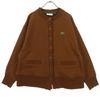 One Point Logo Long Sleeve Dolman Sleeve Crew Neck Sweatshirt Cardigan Women Used