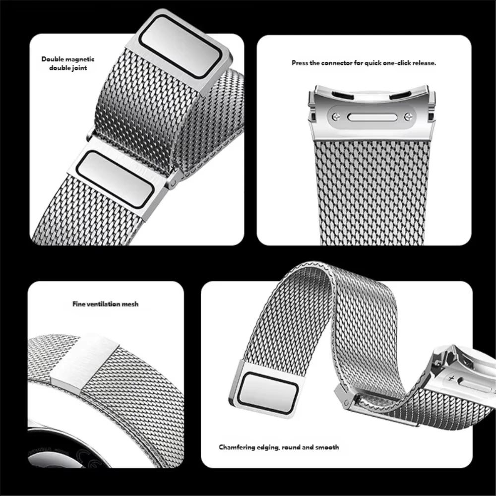 Pasek bez szczelin dla Huawei Watch 5 46 mm Metalowy magnetyczny Luksusowy stal nierdzewna Bransoleta pasek correa Huawei Watch5 46 mm pasek