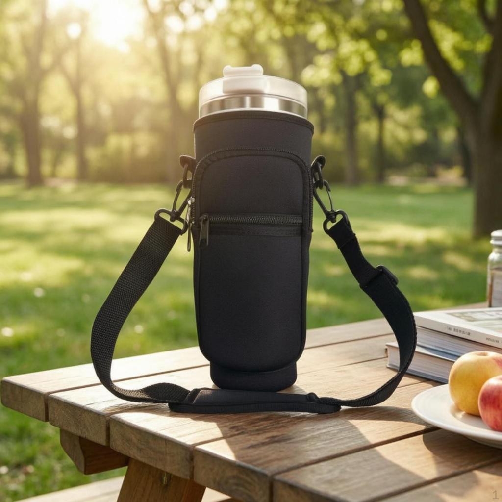 40oz Tumbler Pouch Insulated Neoprene Cup Carrier with Strap Cushioned Protection Bottle