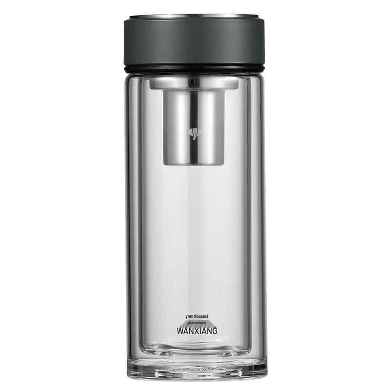 Wanxiang Double-Layer Heat-Resistant Glass Tea Tumbler