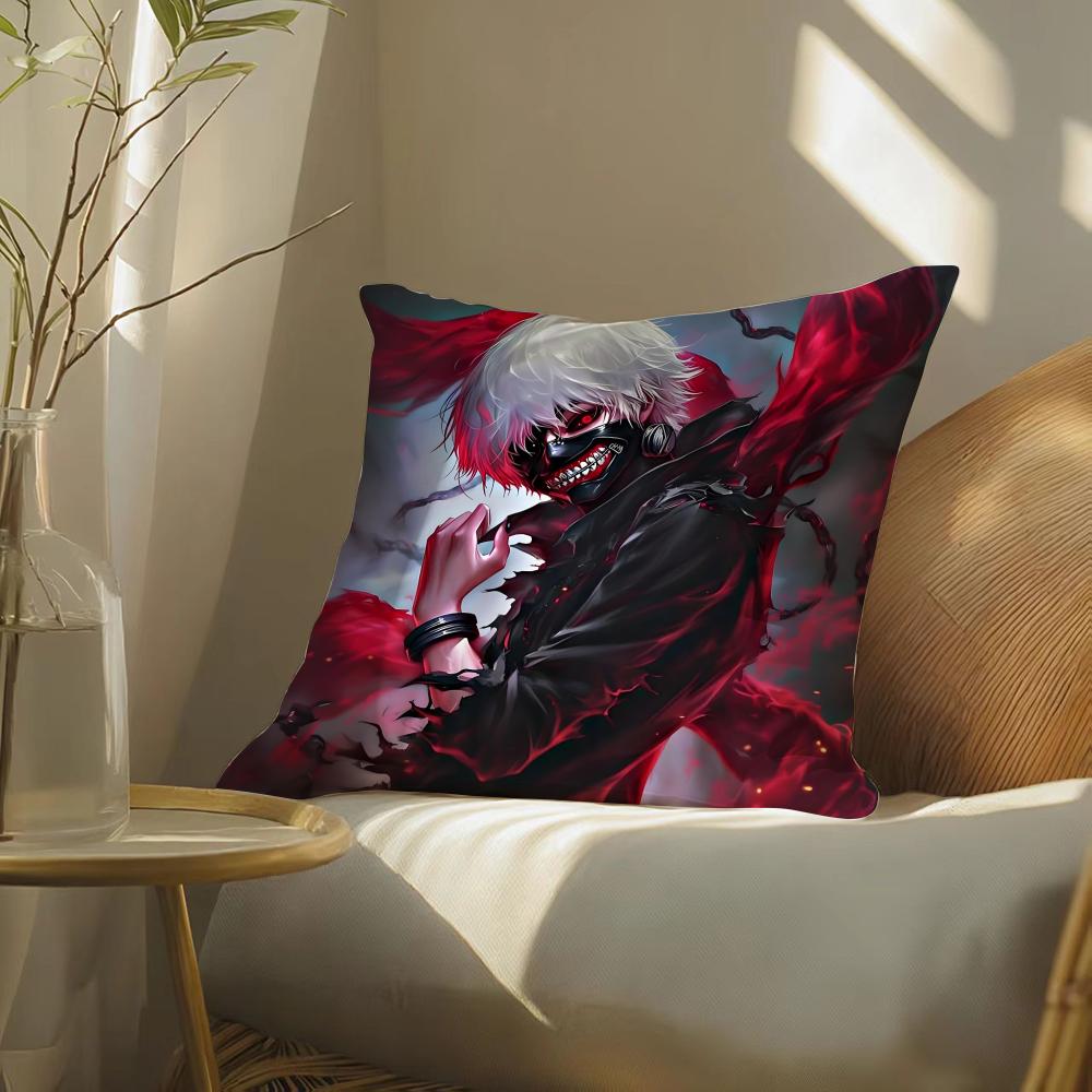Tokyo Ghoul Pillow Case Pattern Printed Pillowcase for Living Room Sofa Cushion Cover Bedroom Decor