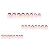 Oval Glossy Press On Nails Brown Polka Dot French Tips Nude Base Waterproof Fake Nails for Swimming Daily Use