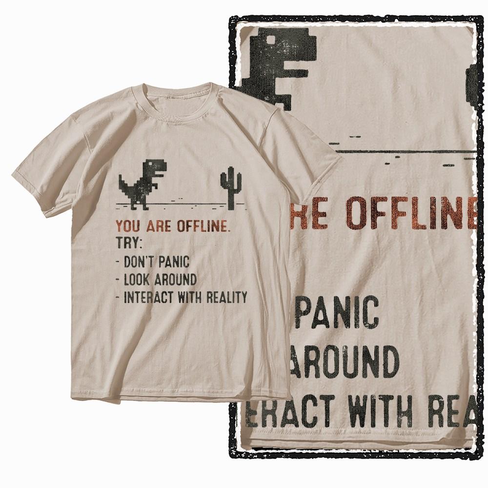 G79 Beige Cotton Streetwear Dino Dinosaur Graphic Men T-shirt |  Big Size Cool Vintage O-neck Men's Tee Tshirt