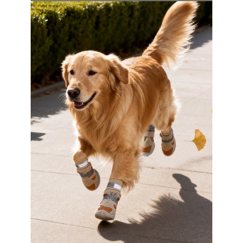 Double Buckle Winter Warm Dog Shoes For Medium And Large Dogs Outdoor Pet Booties