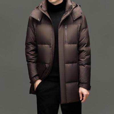 Men's Winter Down Jacket for Seniors - Mid-Length 2025 Edition