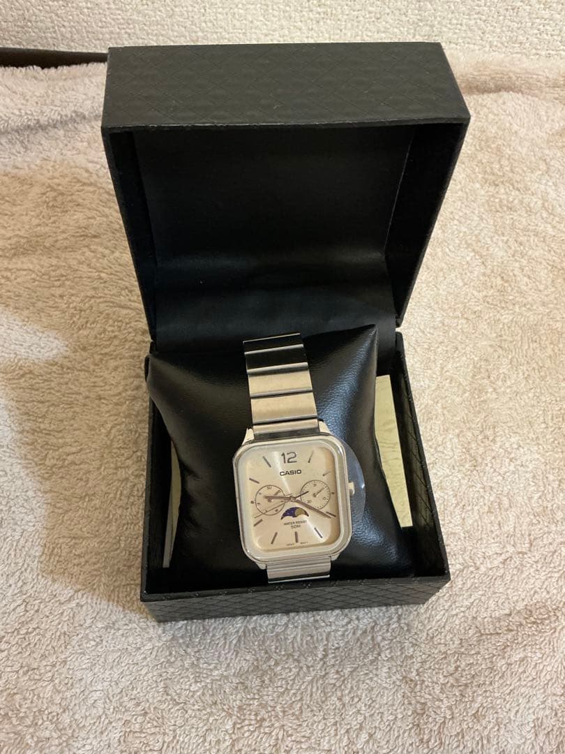 CASIO Лунный календарь MTP-M305D Часы с браслетом из нержавеющей стали