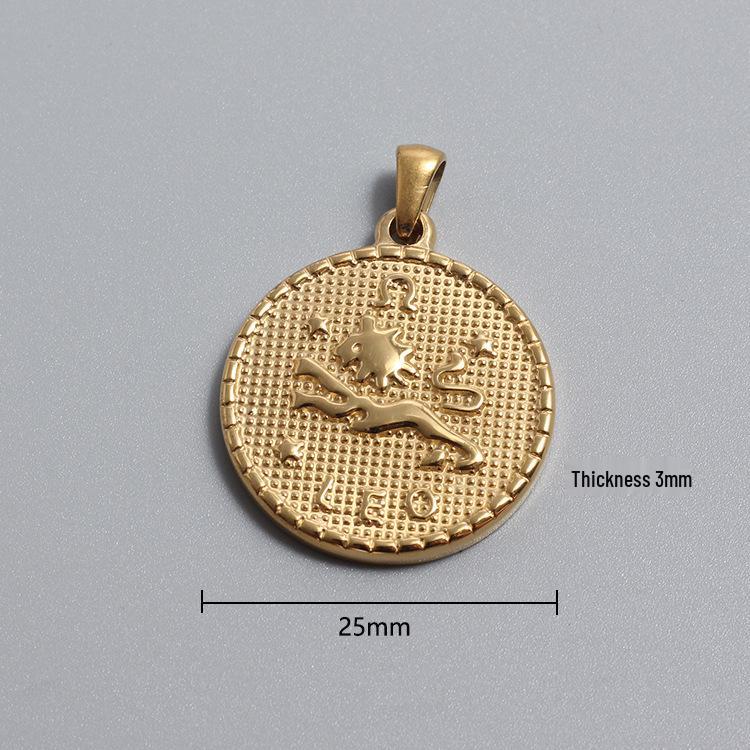 

В наличии Ожерелье с подвеской «Двенадцать созвездий» с золотым гальваническим покрытием - Аксессуар для украшений ручной работы DIY