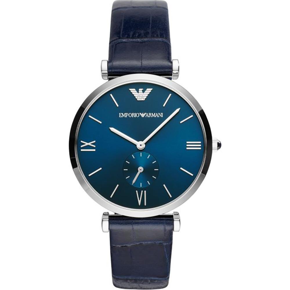 Emporio Armani Gianni T-Bar Blue Leather Ladies Quartz Watch AR11300 синий