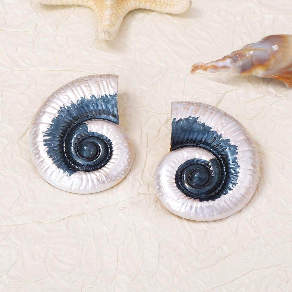 Chic Conch Shell Earrings Studs Hypoallergenic Sea Beach Earrings Ocean Style Ear Studs Holiday