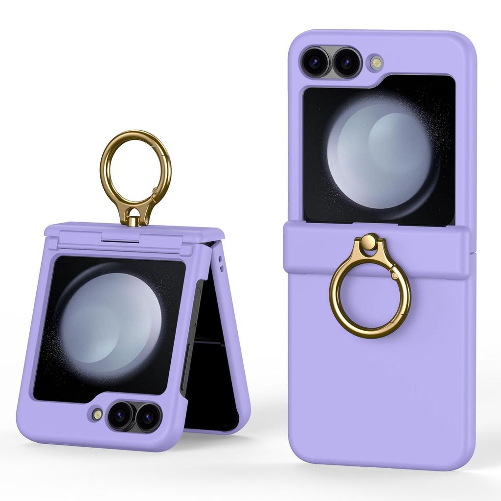 Suitable for Zflip6/5 Folding Protective Case, All-inclusive Hinge Bracket, Ring Anti-drop Mobile Phone Case, Personalized and Fashionable