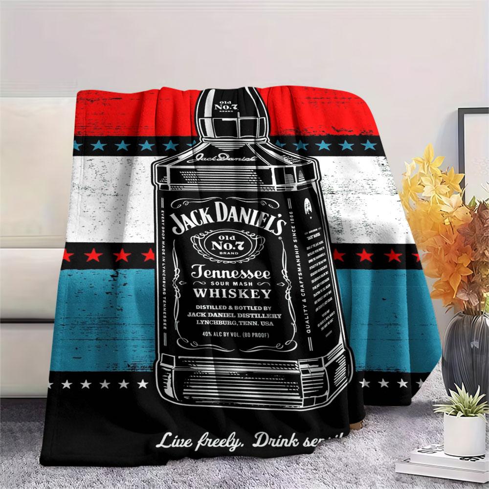 JACK DANIELS whisky printing Flannel Blanket Bedroom Sofa Camping Warm blanket Gifts for family and friends-MJ001