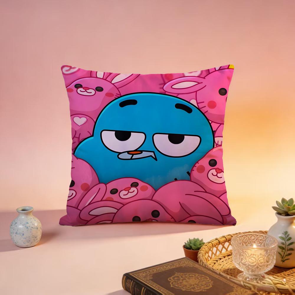 Popular TThe Amazing World of Gumballable Cushion Cover Premium SkinFriendly Pillow Case MultiPurpose for Home Office Travel