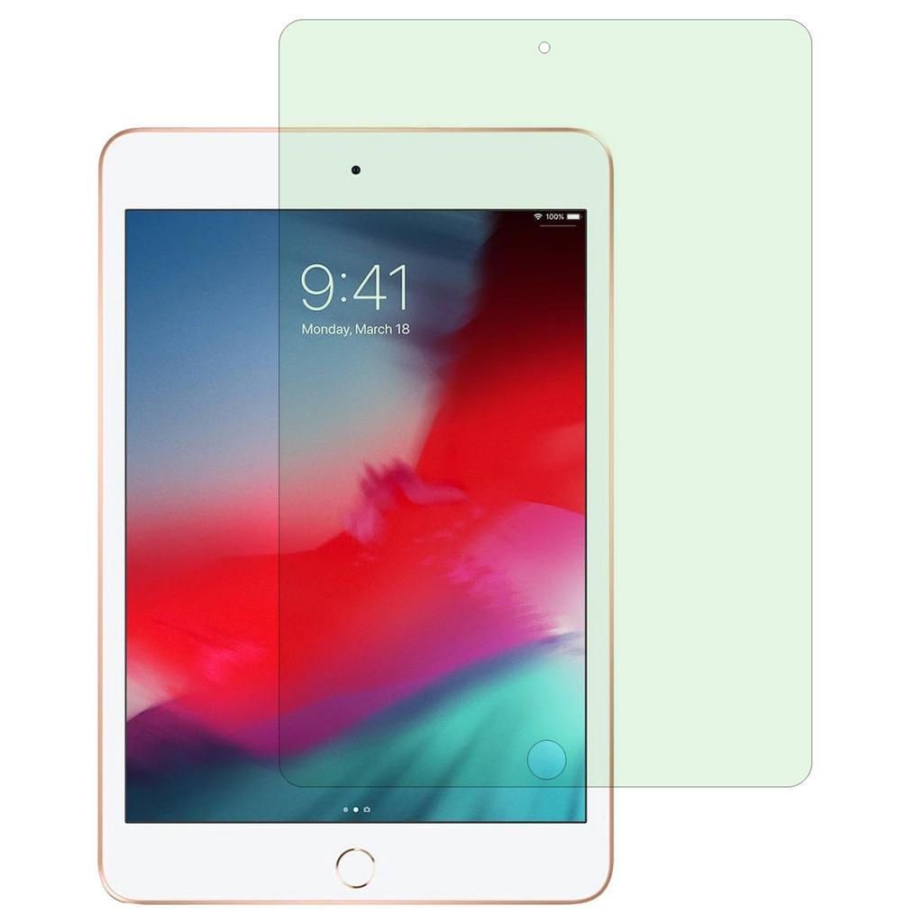For iPad 9.7-inch (2017)/Air 2 Screen Protector Anti-Green-Ray Eye Protection 0.3mm Arc Edge Tempered Glass Tablet Film