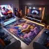 1PC Custom Name Witch Dragon Magic Theme Floor Mat Ideal for Living Room, Game Rooms, Office, Bedroom,Floor Mat Playful Design