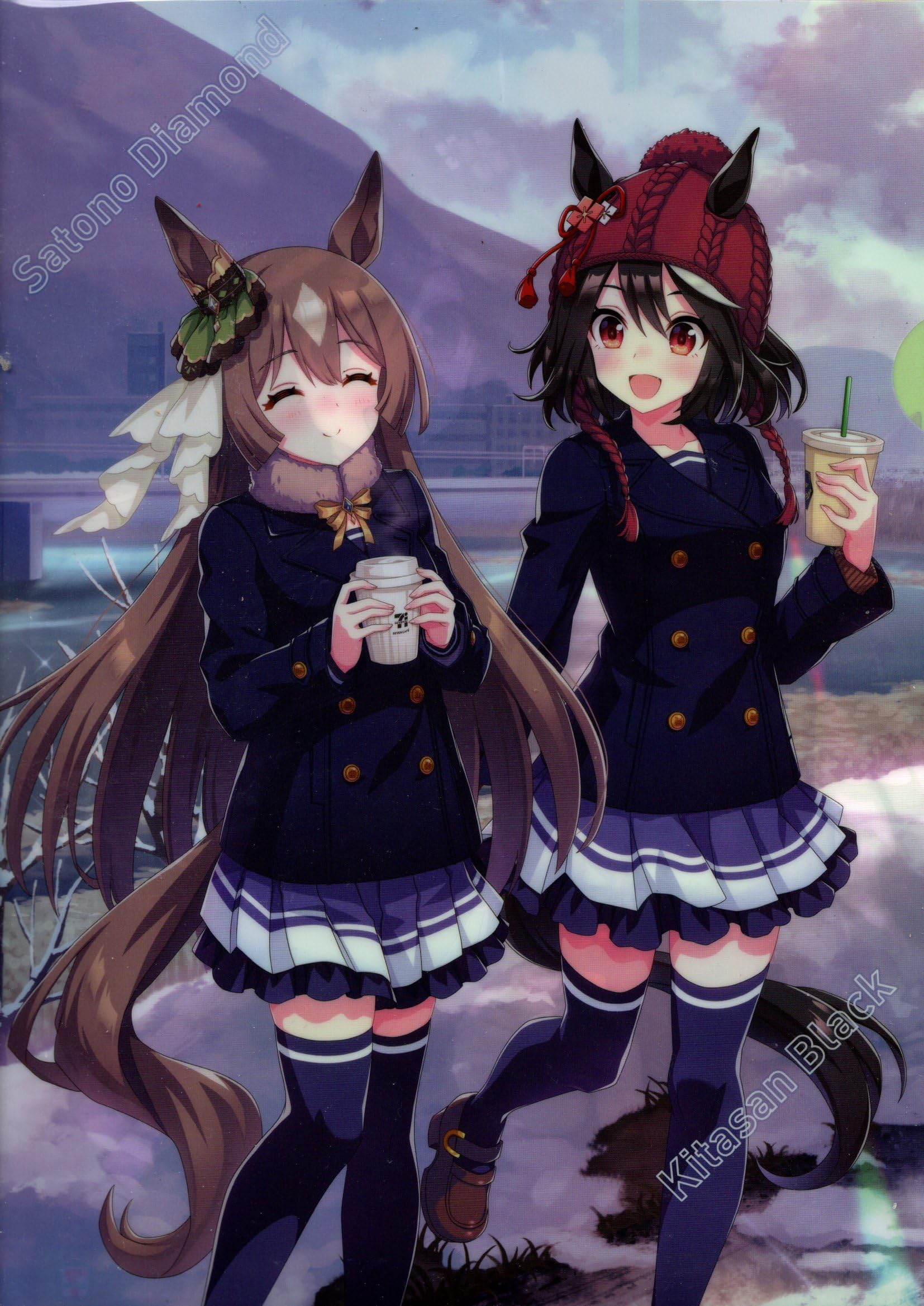 

Прозрачный файл Uma Musume Pretty Derby Совместимый 3-я годовщина Satono Diamond Kitasan Black