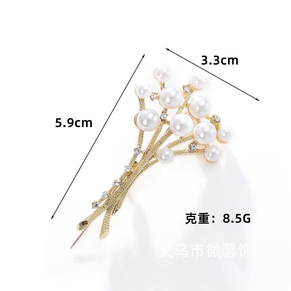 Модная Брошь-Букет из Жемчуга Брошь-Булавка для Свадебного Платья Против Света