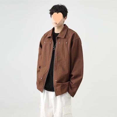 Premium Mantelrevers Freizeitjacke Neu Amerikanisch Locker Herren Oberbekleidung