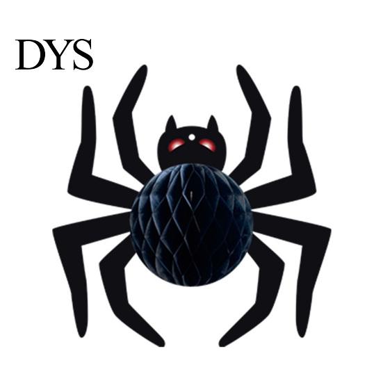 Halloween Honeycomb Decorations Ornament, Pumpkin Spider Hanging Paper Party Atmosphere Supplies Decoration for Home Office Classroom Holiday