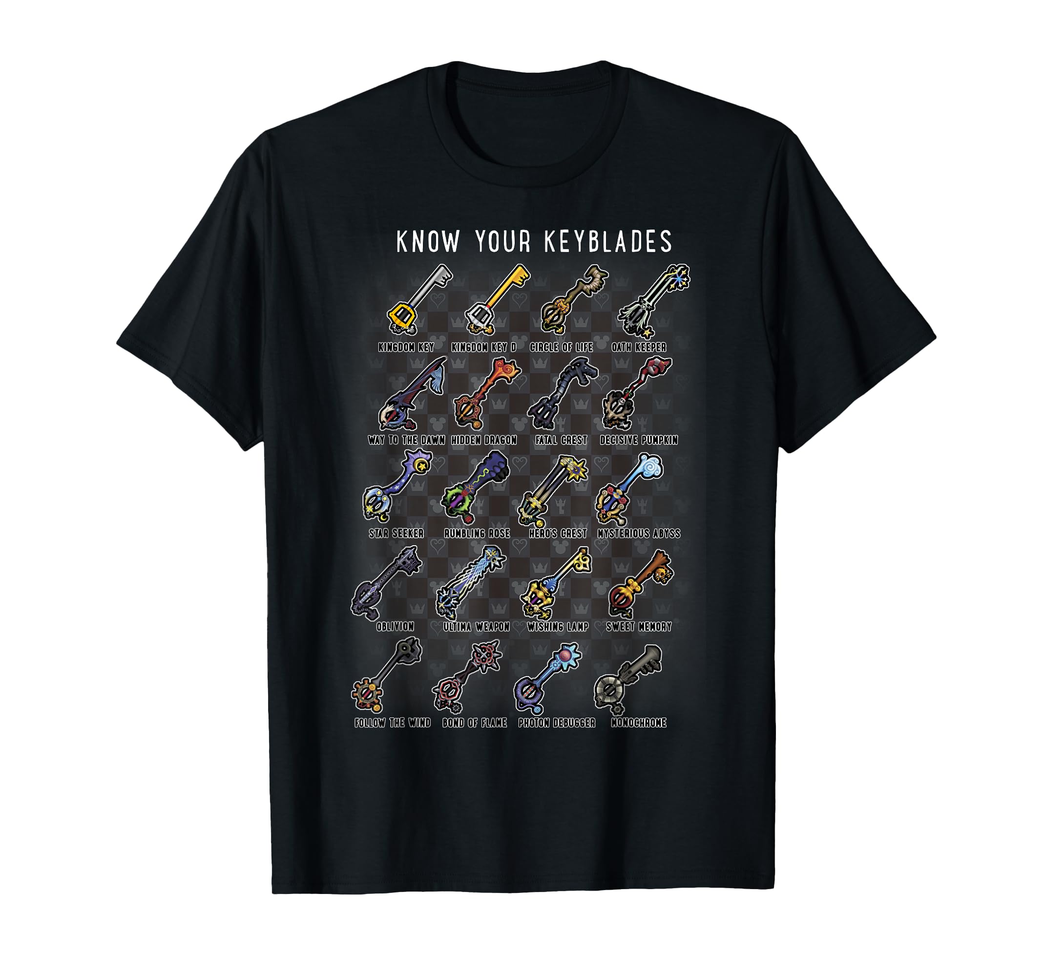 

Disney Kingdom Hearts Know Your Keyblade T-shirt