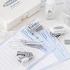 HannaFires Mini Office Stationery Kit Includes Storage Case for Portable and Efficient Work and White 8-Piece - Study,