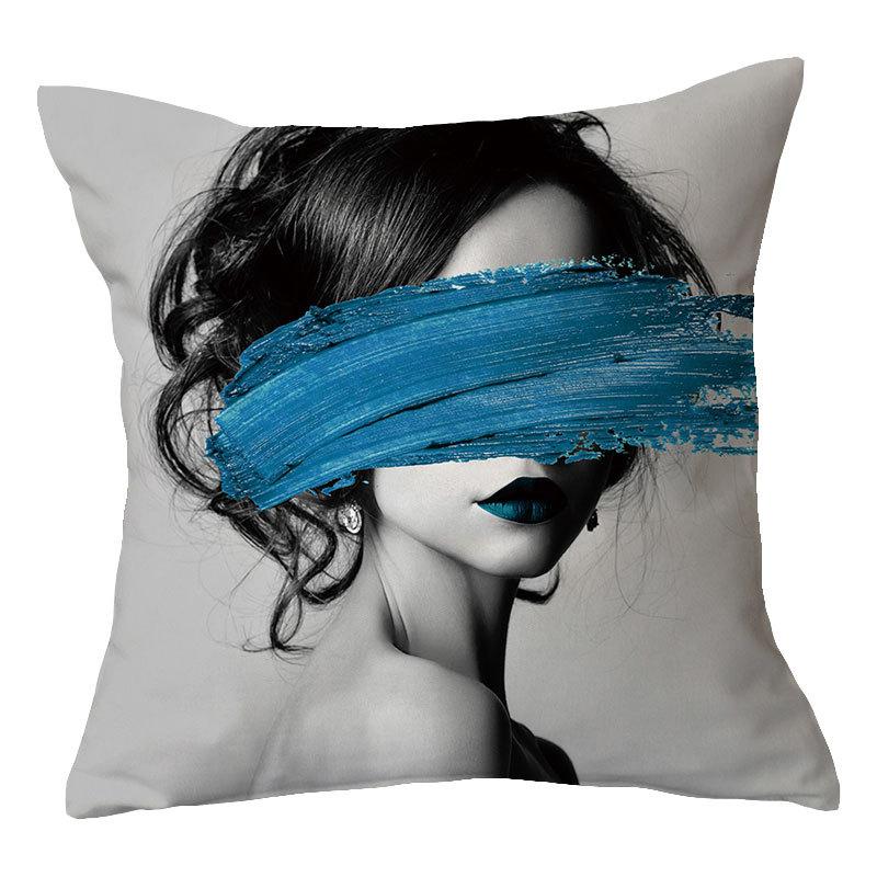 Design Beautiful Characters Series Pillowcase Pillow Car Cushion Sofa Pillow Nordic