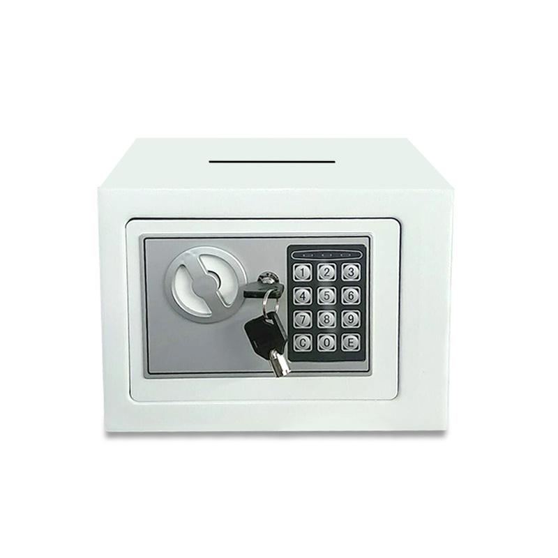 Small Steel Home Office Password Safe with Coin Deposit, Available in Multiple Colors