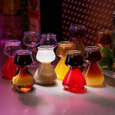 120ml Clear Absinthe Cup Cocktail Glass Colour Bomb Gourd Shape Special Vermouth Wine Glass Layered RUM Stratified Shot Glasses