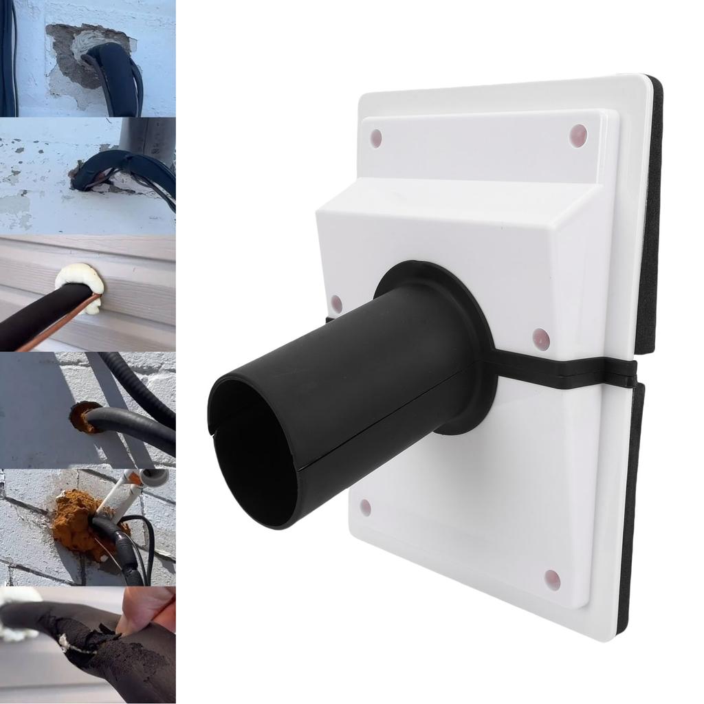 HVAC Wall Penetration Line Set Cover Kit Split AC Wall Cover for Indoor Outdoor   Conditioner Systems 2.36in Pipe Inner Diameter