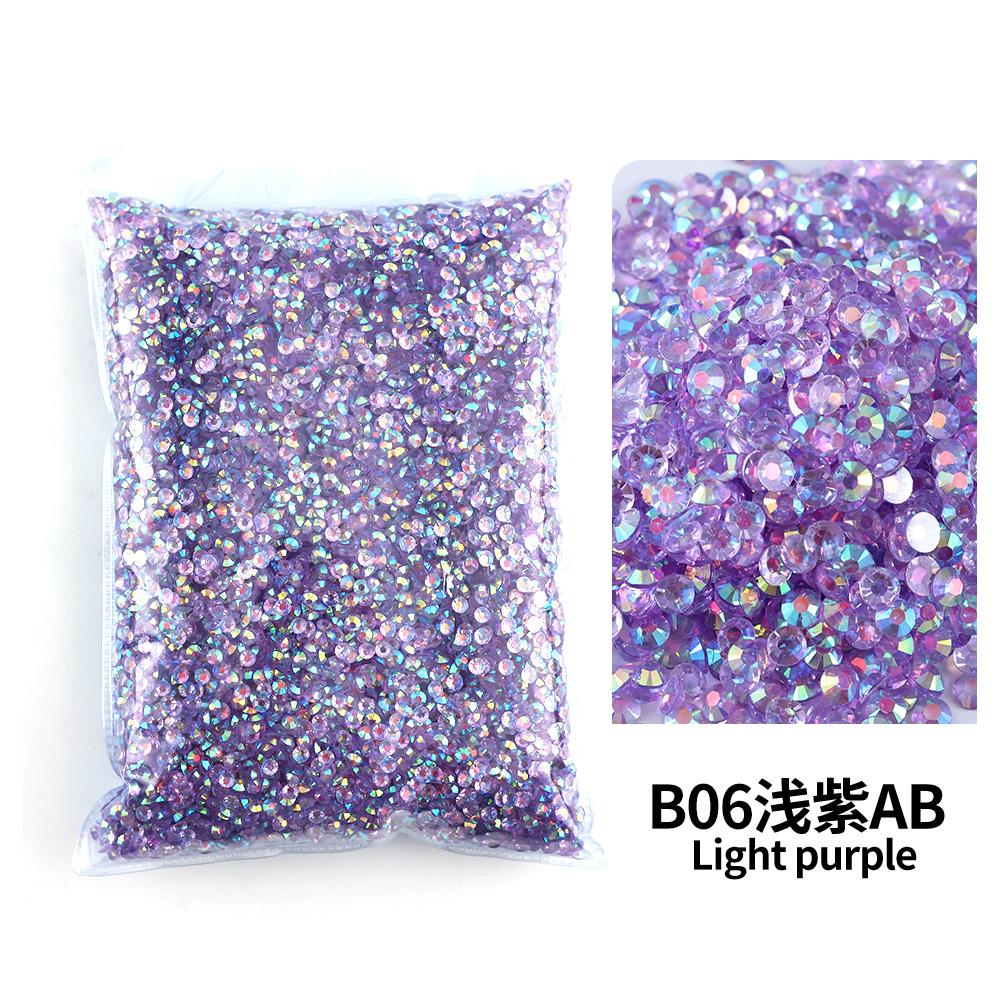 Wholesale Bulk Resin Rhinestone Jelly Color AB transparent AB 2mm,3mm,4mm,5mm,6mm Facets FlatBack Nail Art Garment Decoration