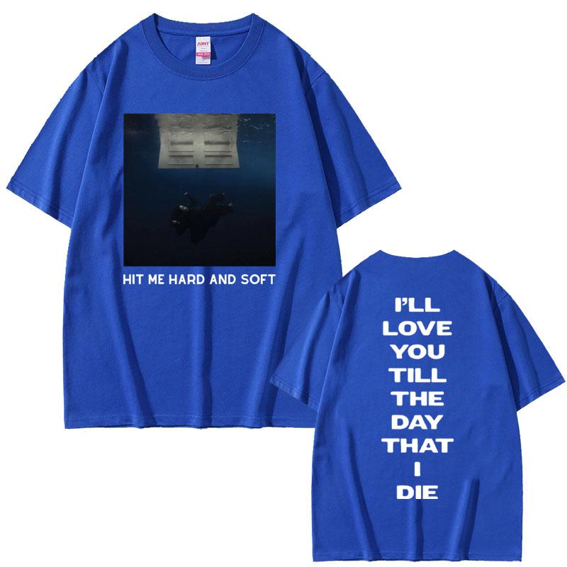 Hit Me Hard and Soft 2024 Tour T-Shirt Unisex Damenmode Trendige T-Shirts Unisex Lässige Baumwolle Übergroße T-Shirts Kurzarm