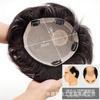 Men's Short Real Hair Wig for Baldness - Fluffy, Lightweight, Thin Patch Style