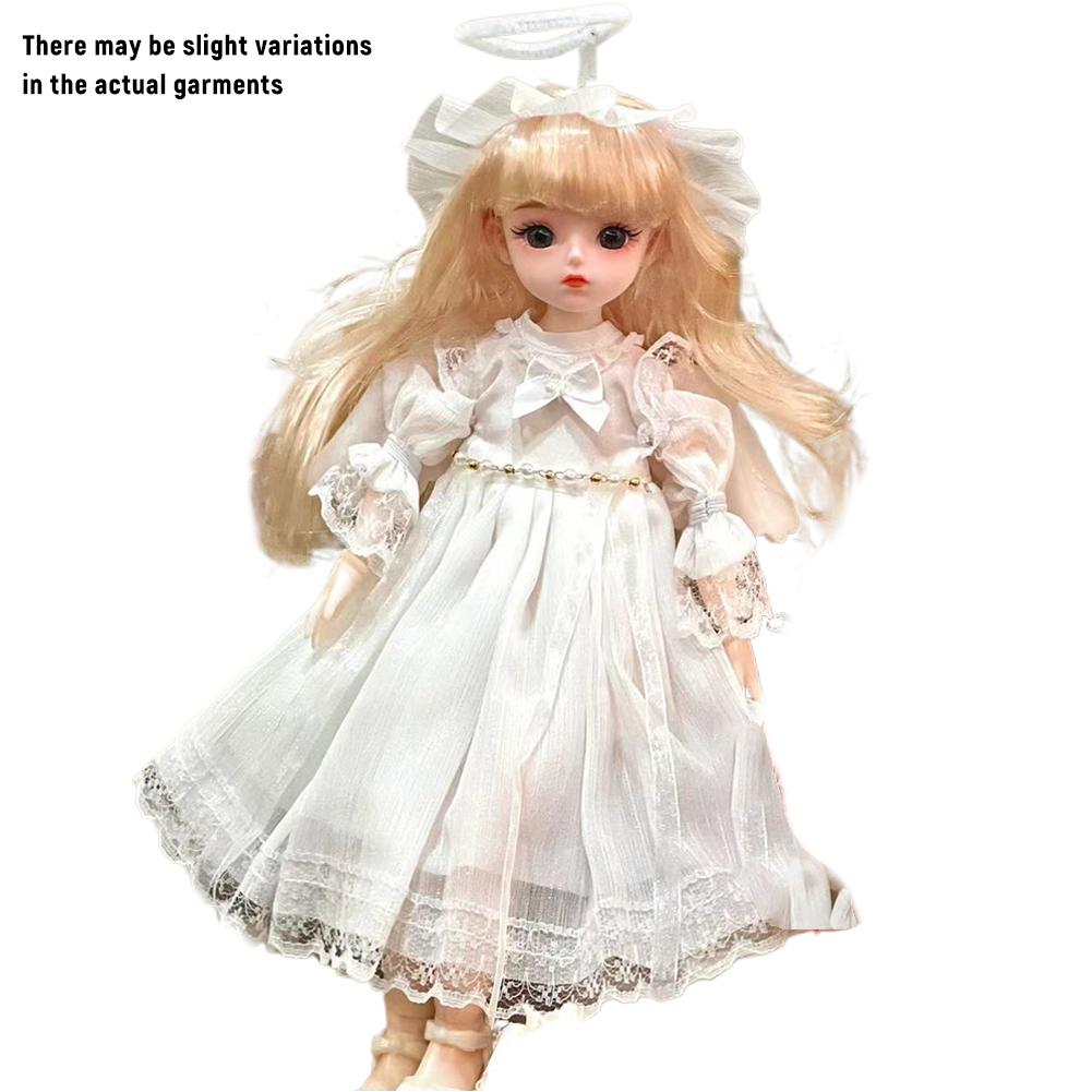 30cm BJD Doll Eclectic High End Design Princess Dress Up Set With Long Hair High Heel Beautiful 3D Eyes Beautiful Accessories