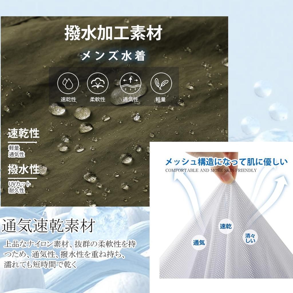 Surf Sea Board Mesh Stylish [Hilarocky] Men's Swimwear, Pants, Pants, Shorts, Swimwear, Amphibious, Quick-Drying, Beach, Plain, Inner,