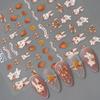 Lovely Strawberry Rabbit Nail Art Sticker Cartoon 3D Embossed Self Adhesive Nail Art Decoration Stickers 3D Manicure Decal Salon