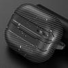For Samsung Galaxy Buds3/Buds3 Pro Case Carbon Fiber Texture TPU Earbuds Protective Cover with Hook