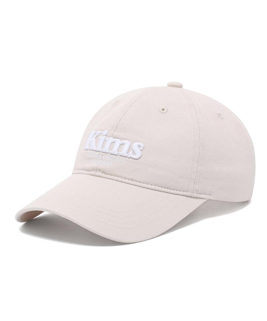 Kimseupeulesikoteunmakes Kims Bam Logo Ball Cap Beige
