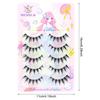 5 Pair Wild Cosplay Manga Lashes DIY Anime Full Strip Doll Lashes Perfect for Girls Night Out Eye Makeup