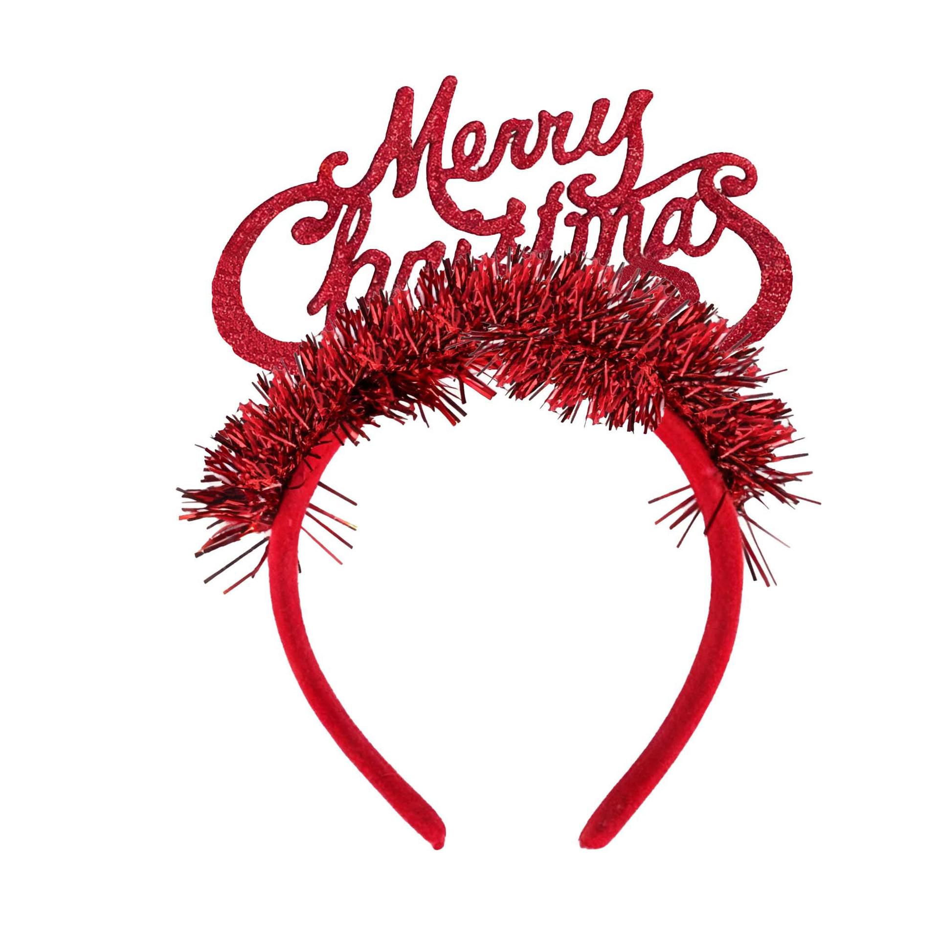 2025 Новый Рождественский Ободок для Детей - Праздничное Украшение для Волос красный