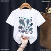 Types of Shark Identification Cartoon Print Tshirt Boys Kawaii Kids Clothes Cute TShirt ChildrenS Clothes Summer Toddler Tee