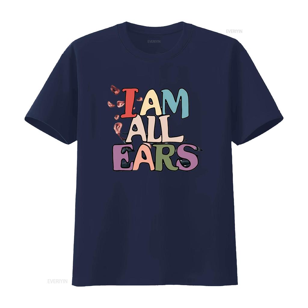 I Am All Ears Spooky Season Ghost Halloween Groovy Women SweaT T Shirt Vintage Washed Soft Casual Unisex Stylish Streetwear