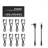 CP-202 Guitar Effect Pedal Power Supply Truly Isolated 18W 8 Outputs 9V/12V/15V/18V with Adapter and 10 Cables US PLUG