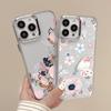 Plating Retro Flowers Pattern Case For iPhone 16 15 14 Pro Max Plus 12 13 Pro 11 Electroplating Lens Frame Clear Cover