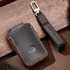 EASYANT 4 Button  Leather Remote Key Fob Case Cover Compatible with Mazda 3 -2024 Hatchback 6 CX-5 CX-30 CX-9 Black